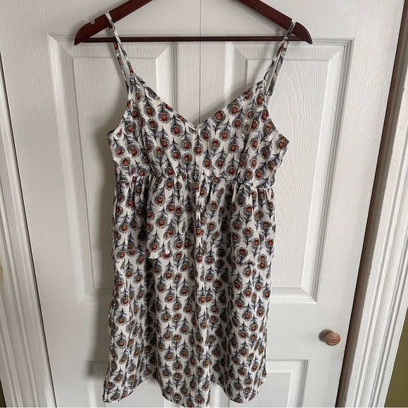 oat+fawn | Peacock Feather Sundress Medium anthropology - Picture 3 of 12